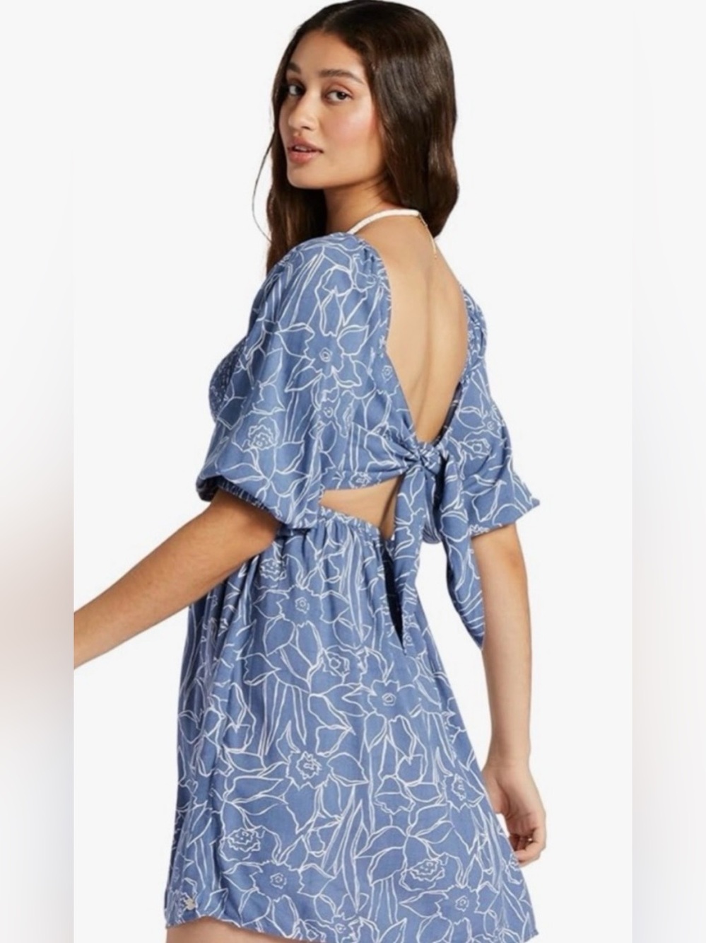 NWOT ROXY SATIN SANDS CUTOUT DRESS MEDIUM